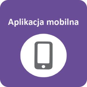Grafika z napisem Aplikacja mobilna