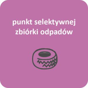Grafika z napisem punkt selektywnej zbiórki odpadów