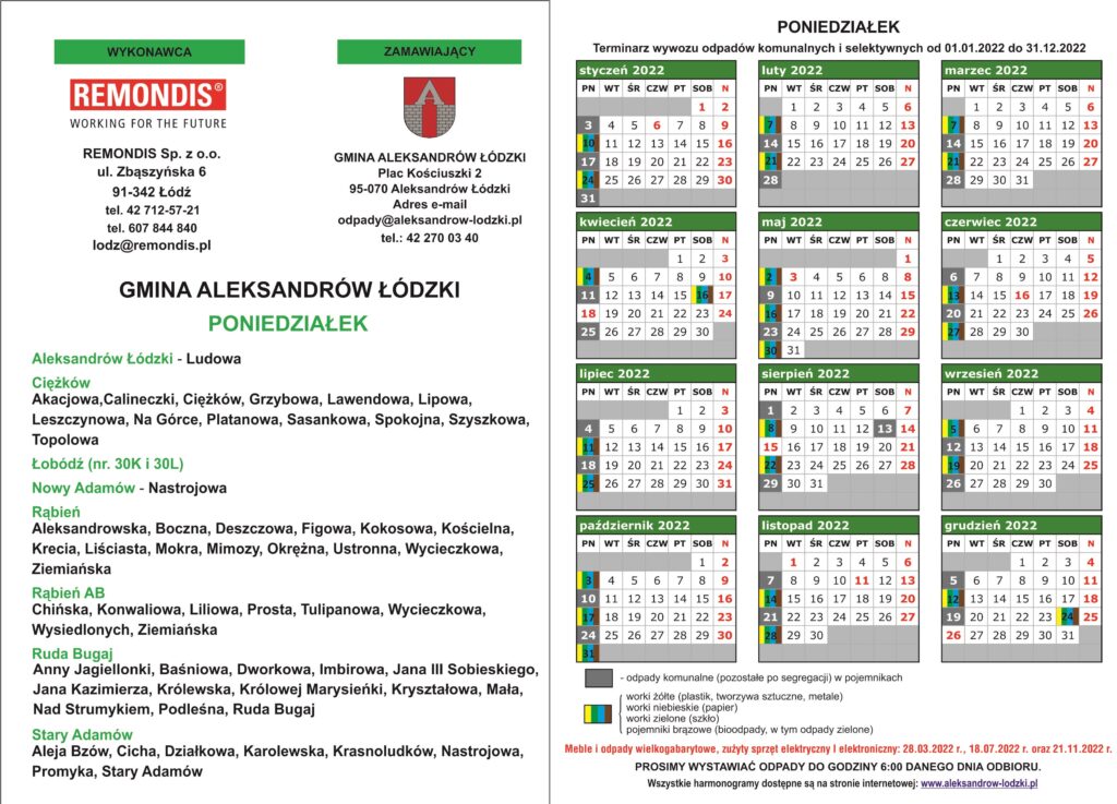am odbioru odpadów