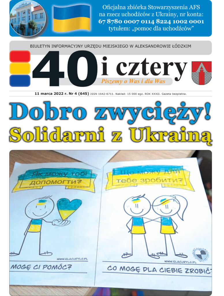 Pierwsza strona Nr 4 gazety 40 i cztery 