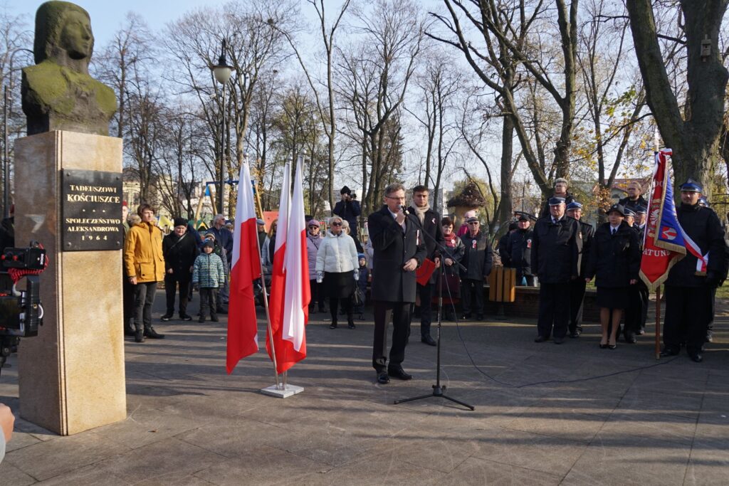 Przemowa Burmistrza Aleksandrowa Łódzkiego w trakcie uroczystości 