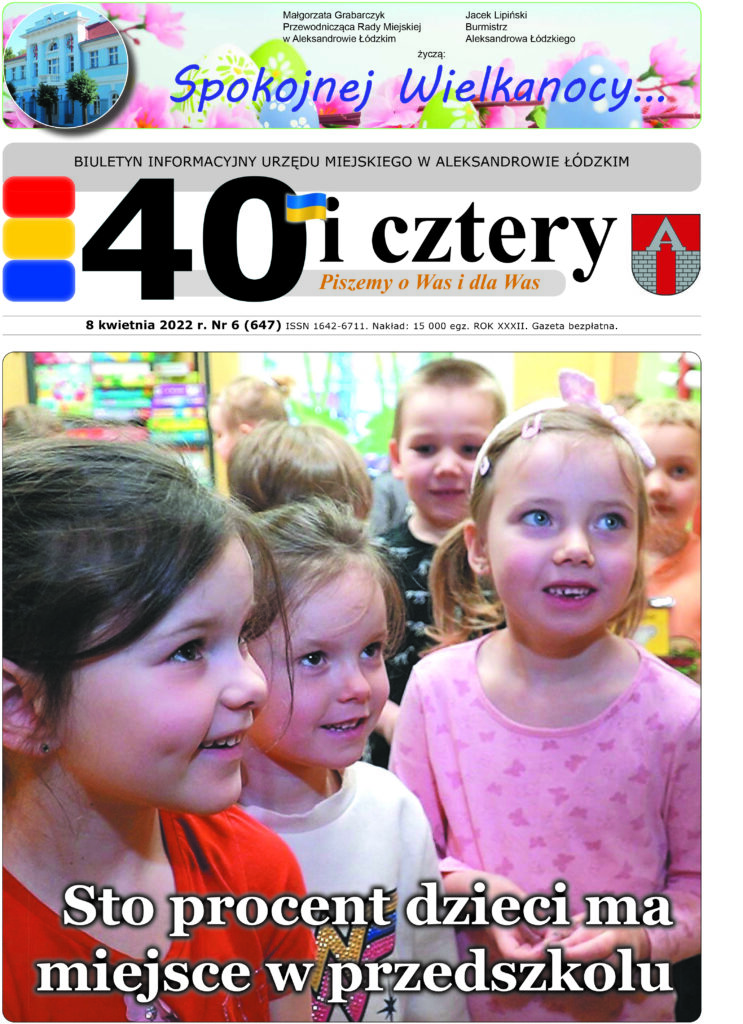 Pierwsza strona gazety 40 i cztery